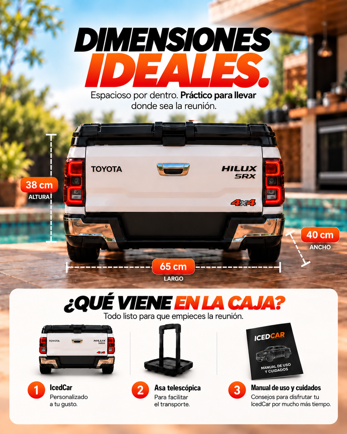 Mini Cooler IcedCar – Nevera portátil para amantes de los coches y las barbacoas