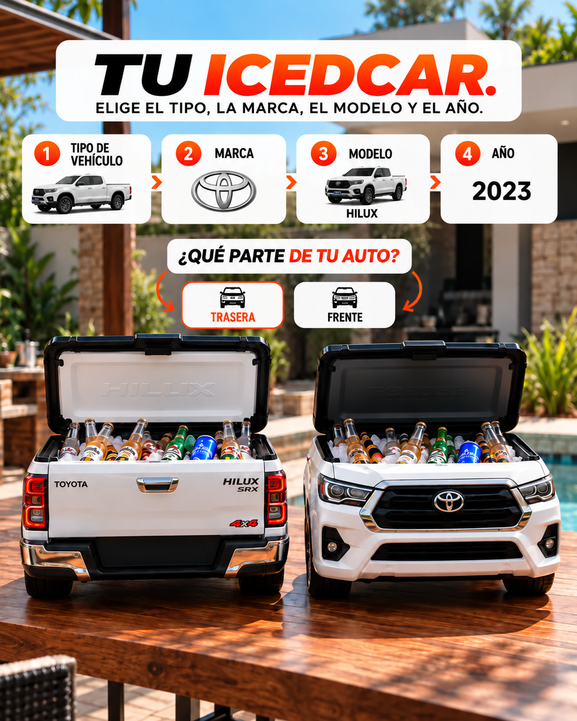 Mini Cooler IcedCar – Nevera portátil para amantes de los coches y las barbacoas